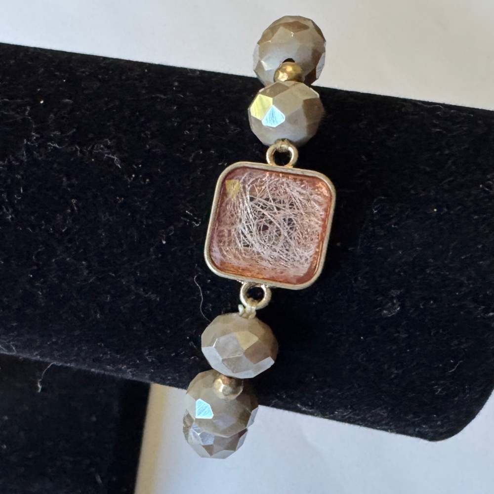 Silver and Gold Beaded Bracelet